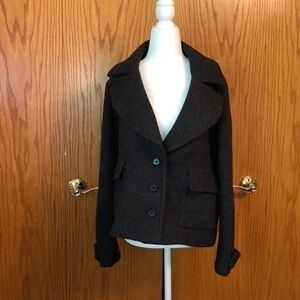 Alexander Wang dark grey blazer wool pea coat size 0